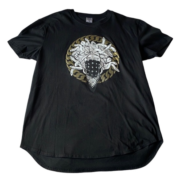 Crooks & Castles Men’s Greco Medusa Drop Cut T-Shirt - Picture 1 of 3